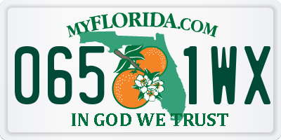 FL license plate 0651WX