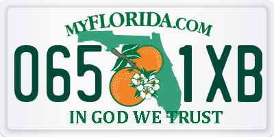 FL license plate 0651XB