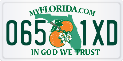 FL license plate 0651XD
