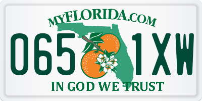 FL license plate 0651XW