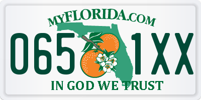 FL license plate 0651XX
