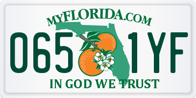 FL license plate 0651YF