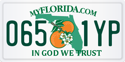 FL license plate 0651YP