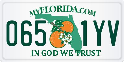 FL license plate 0651YV