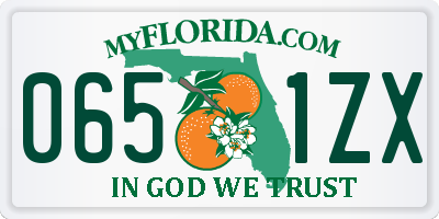 FL license plate 0651ZX