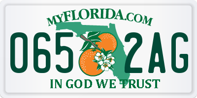 FL license plate 0652AG