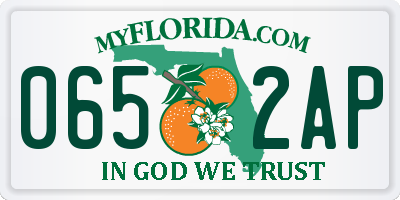 FL license plate 0652AP