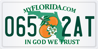 FL license plate 0652AT