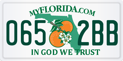 FL license plate 0652BB