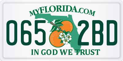 FL license plate 0652BD