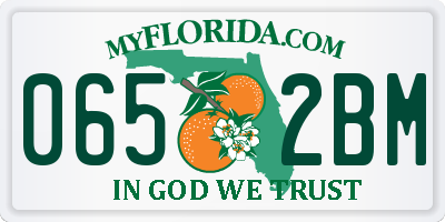 FL license plate 0652BM
