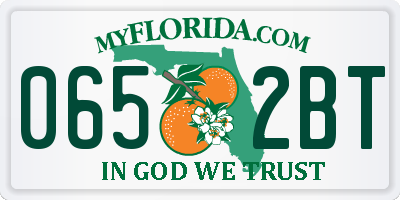 FL license plate 0652BT