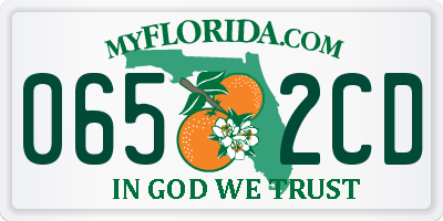 FL license plate 0652CD