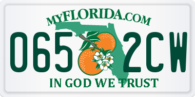 FL license plate 0652CW