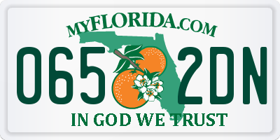 FL license plate 0652DN