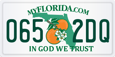 FL license plate 0652DQ