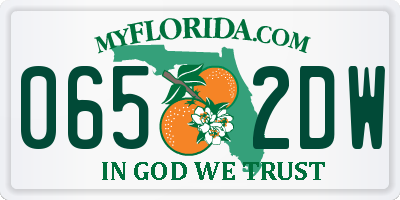 FL license plate 0652DW