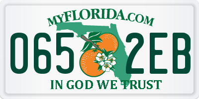 FL license plate 0652EB