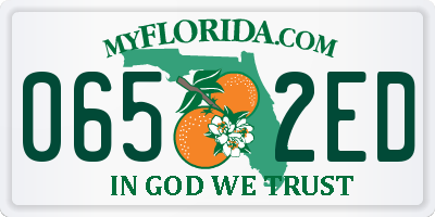 FL license plate 0652ED