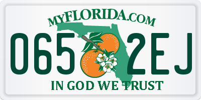 FL license plate 0652EJ