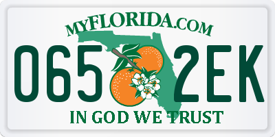 FL license plate 0652EK