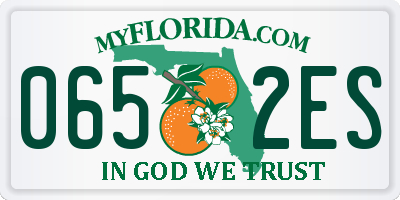FL license plate 0652ES