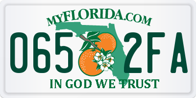 FL license plate 0652FA