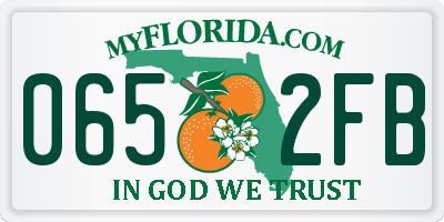 FL license plate 0652FB
