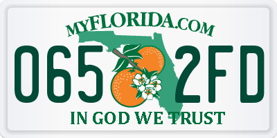 FL license plate 0652FD