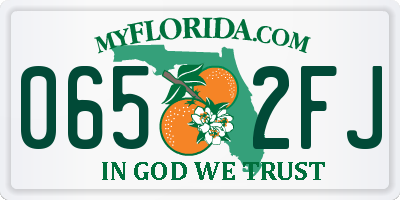 FL license plate 0652FJ