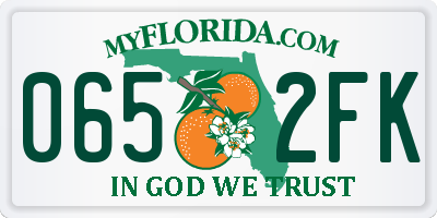 FL license plate 0652FK
