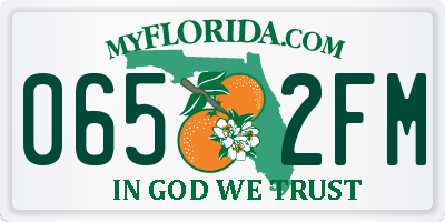 FL license plate 0652FM