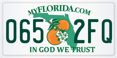 FL license plate 0652FQ