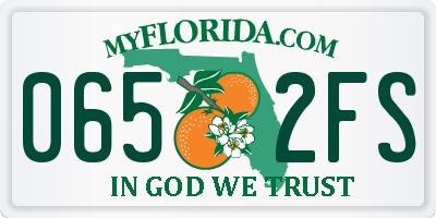FL license plate 0652FS