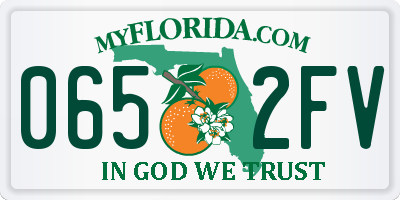 FL license plate 0652FV