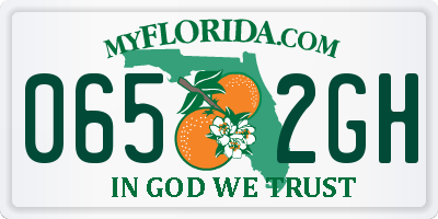 FL license plate 0652GH