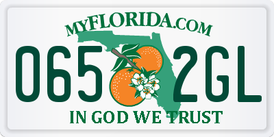 FL license plate 0652GL