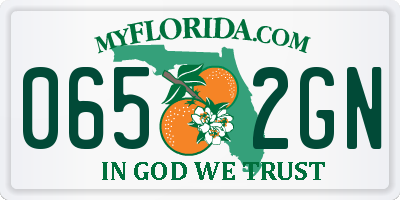 FL license plate 0652GN