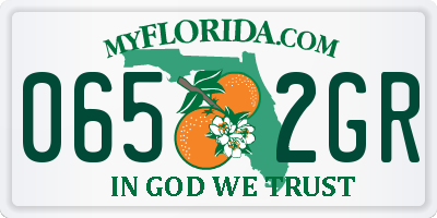 FL license plate 0652GR