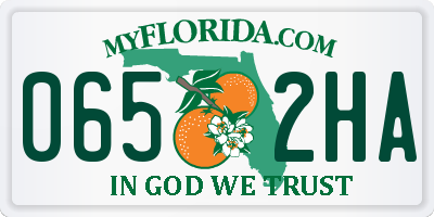 FL license plate 0652HA