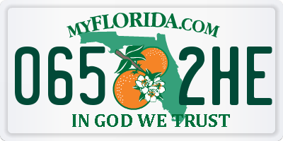 FL license plate 0652HE