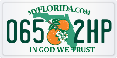 FL license plate 0652HP