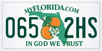 FL license plate 0652HS