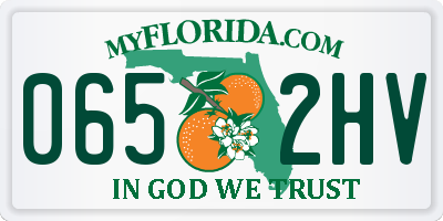 FL license plate 0652HV