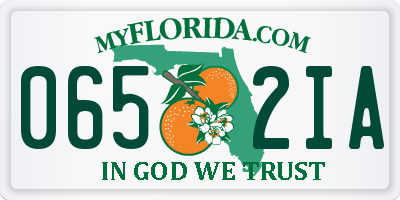 FL license plate 0652IA