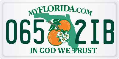 FL license plate 0652IB