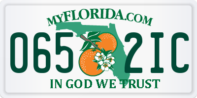 FL license plate 0652IC
