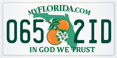 FL license plate 0652ID