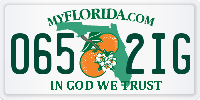 FL license plate 0652IG