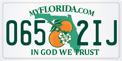 FL license plate 0652IJ